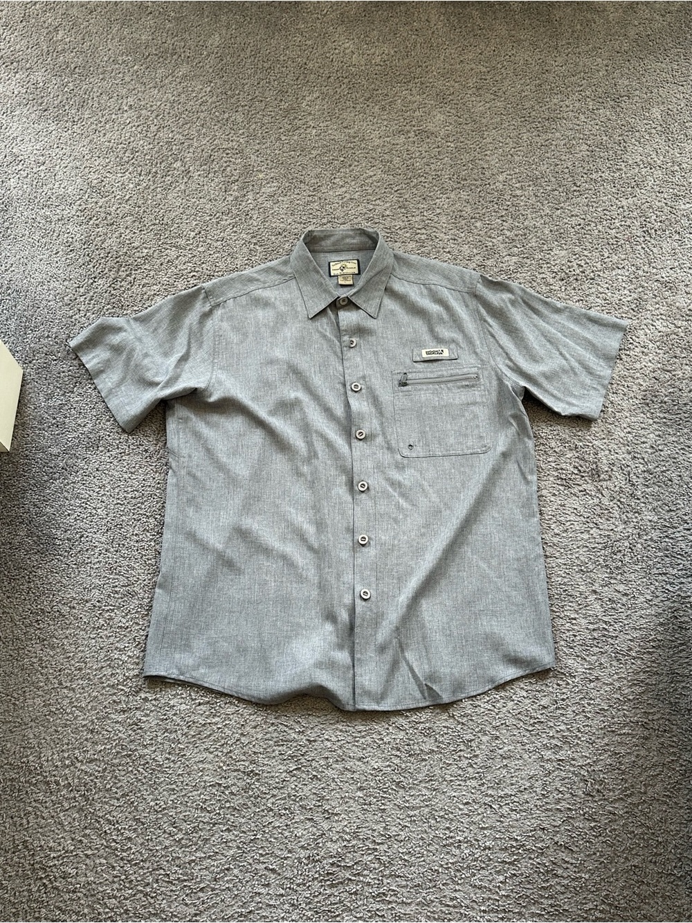 Hook & Tackle Men's Short Sleeve Button-Up Shirt Fishing Shirt